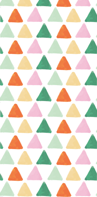 Tapete vinílico nórdico padrão triângulos pastel - TenStickers