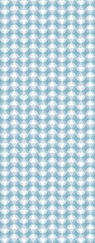 Tapete vinílico nórdico estilo nórdico com padrão azul - TenStickers