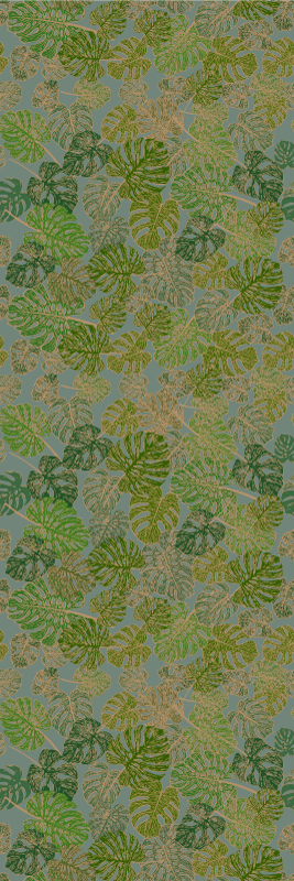 Tapete vinílico nórdico folhas monstera minimalistas - TenStickers