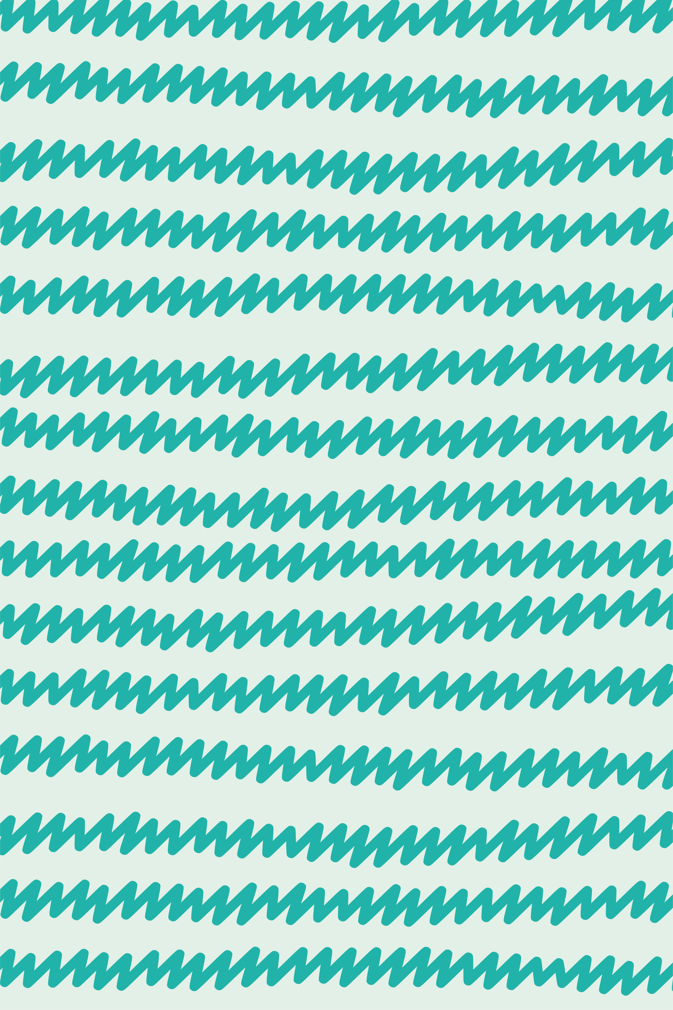 Tapete vinílico nórdico zig zag aquamarine e branco - TenStickers