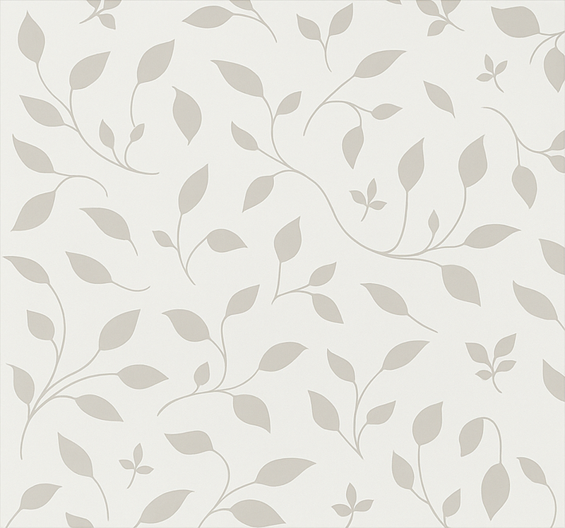 Tapete vinílico nórdico com padrão floral calmante - TenStickers