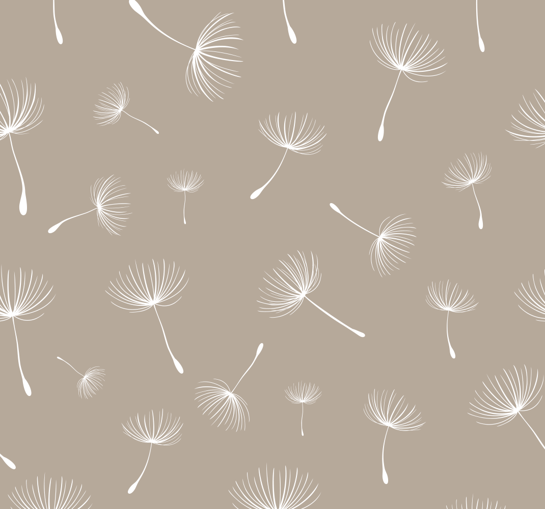 Tapete vinílico natureza padrão de dente-de-leão - TenStickers