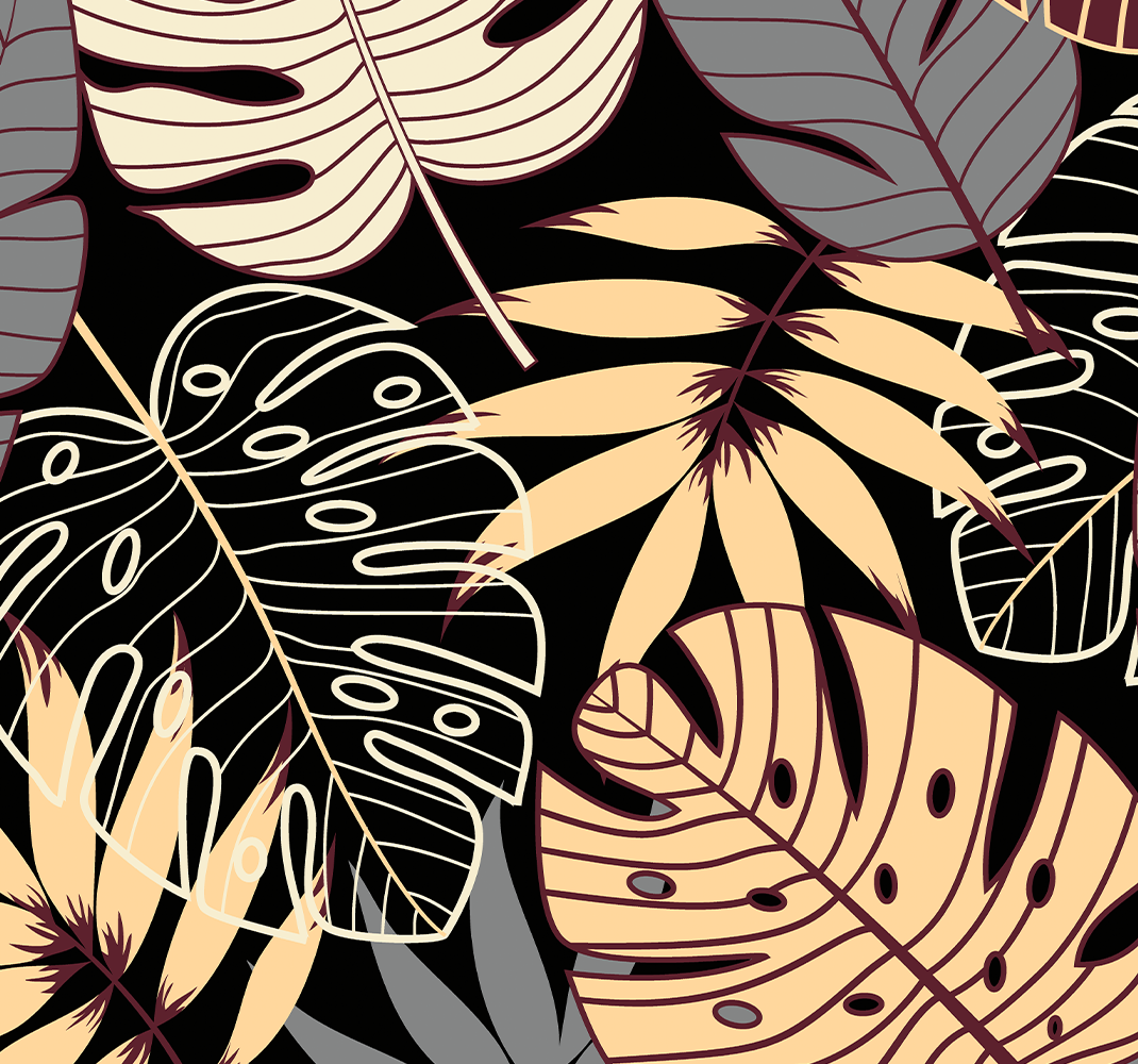 Tapete vinílico natureza papel de parede vintage selva - TenStickers