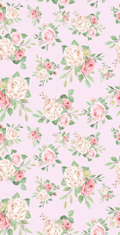 Tapete vinílico natureza com peônias rosas em cinza - TenStickers
