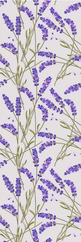 Tapete vinílico natureza padrão lavanda provençal - TenStickers