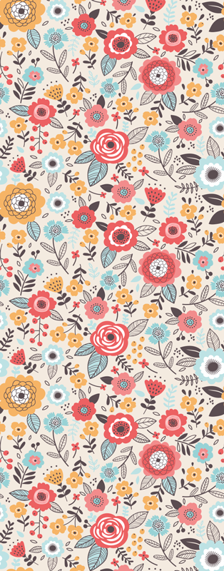 Tapete vinílico natureza estampa floral 'ditsy' - TenStickers