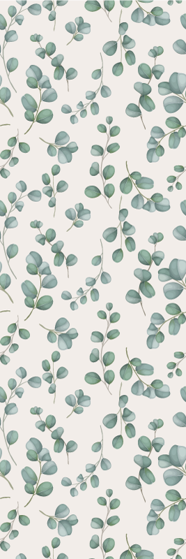 Tapete vinílico natureza folhas aquareladas sobre bege - TenStickers