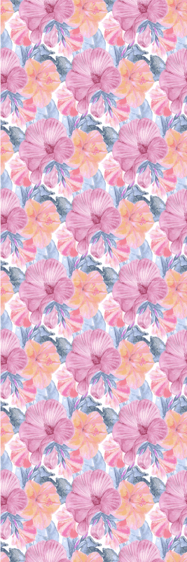 Tapete vinílico natureza malva em aquarela - TenStickers