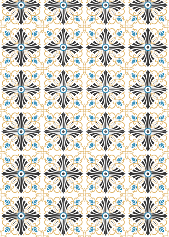 Tapete vinílico vintage com design espiral cruzado - TenStickers