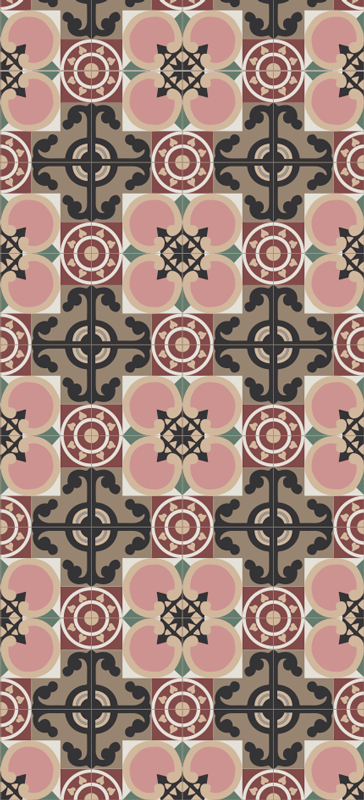 Tapete vinílico vintage com azulejos toledanos - TenStickers