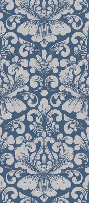 Tapete vinílico vintage com design damasco clássico - TenStickers
