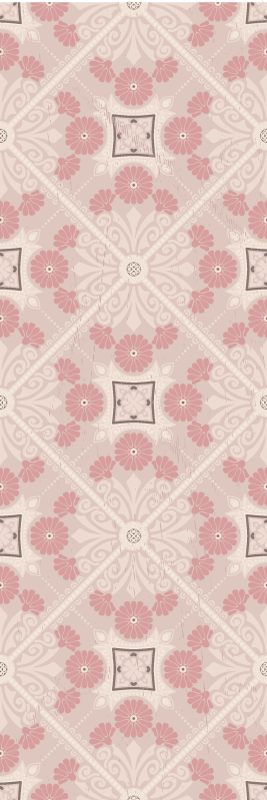 Tapete vinílico vintage com padrão vintage pastel - TenStickers