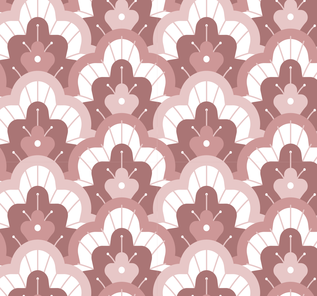 Tapete vinílico vintage papel de parede rosa - TenStickers