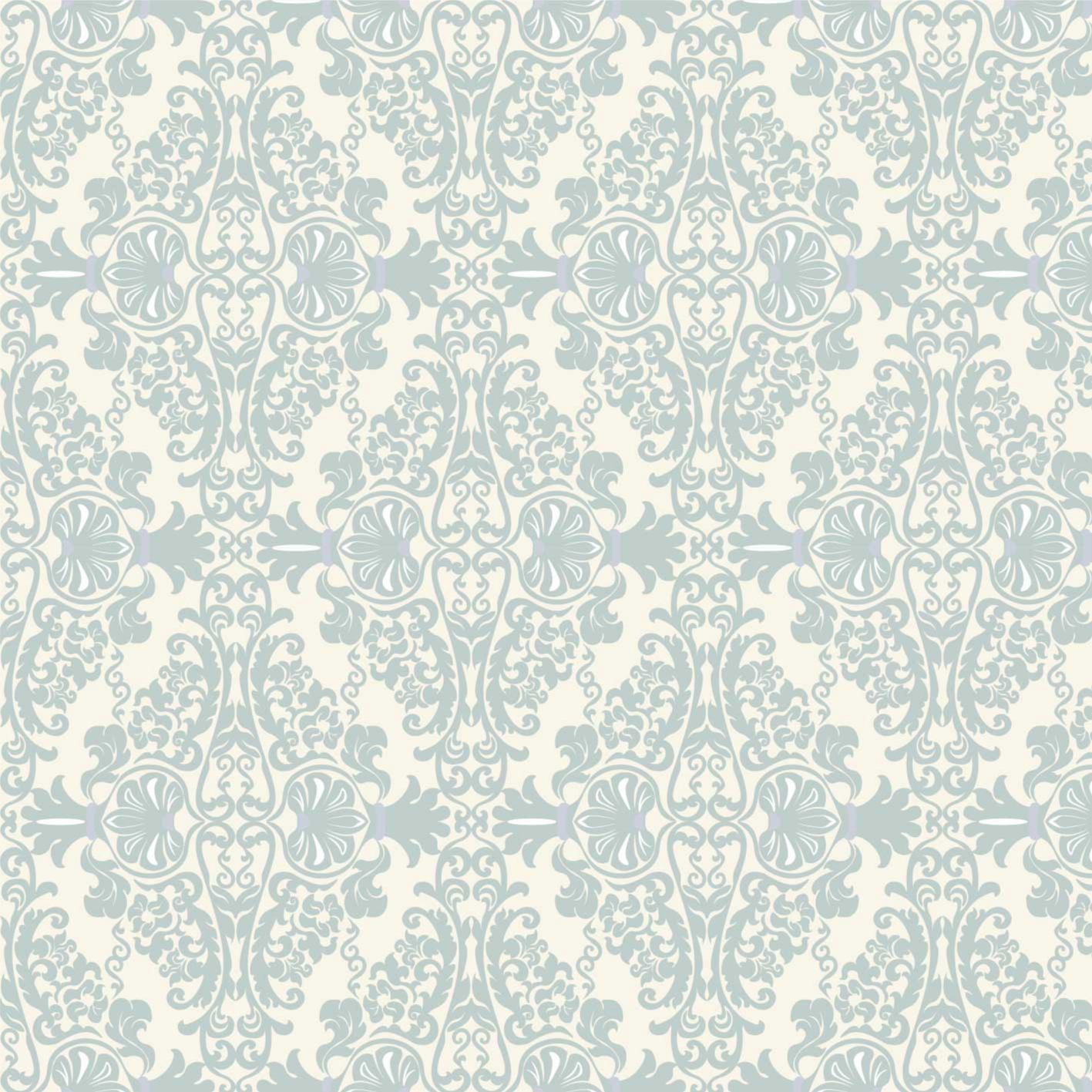 Tapete vinílico vintage padrão verde - TenStickers