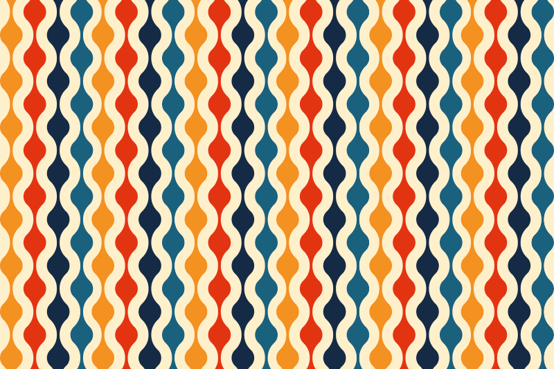 Tapete vinílico vintage onda dos anos 70 - TenStickers