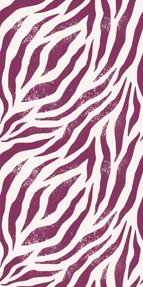 Tapete vinílico de animais padrão zebra roxa e branca - TenStickers