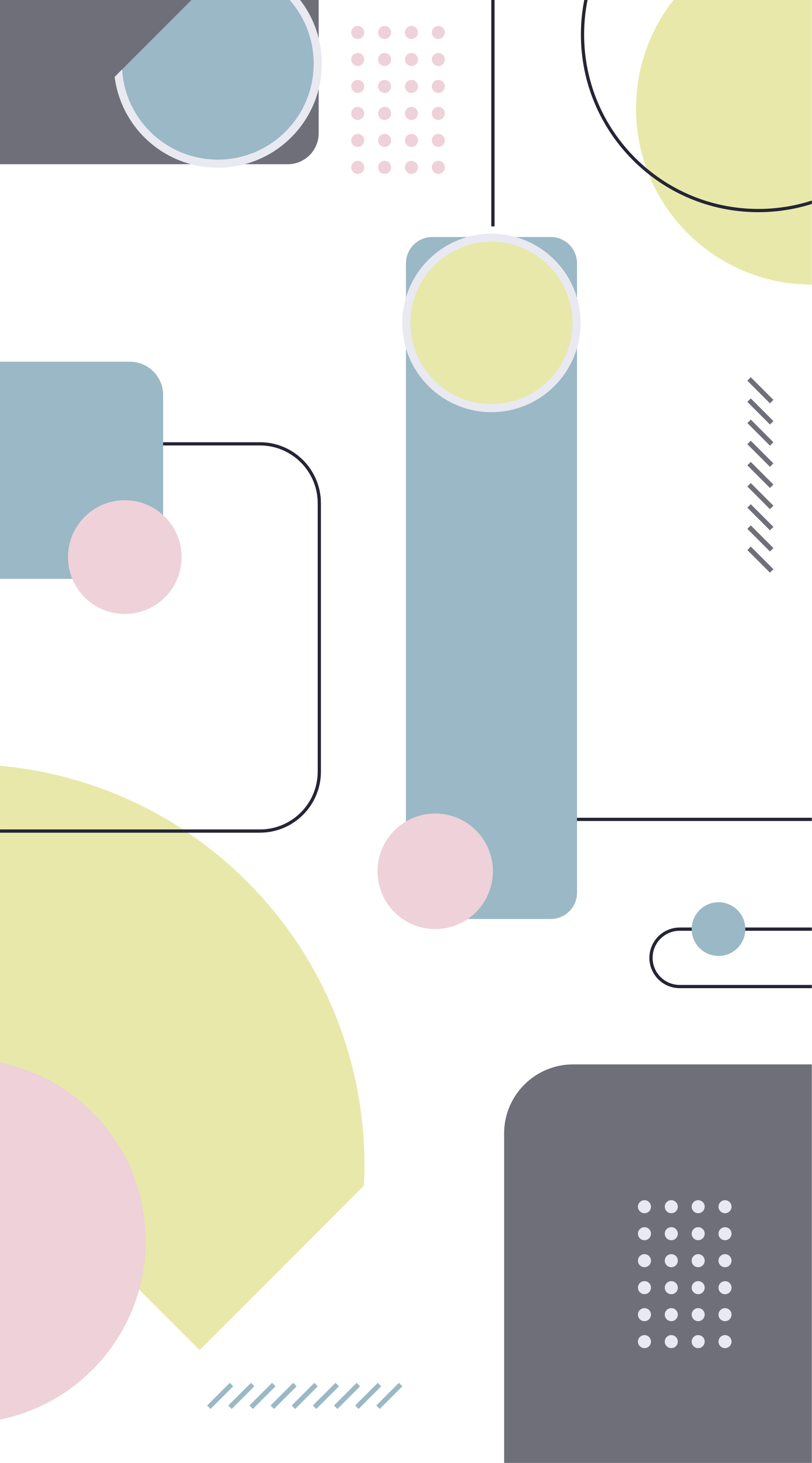 Tapete vinílico moderno com fundo geométrico pastel - TenStickers