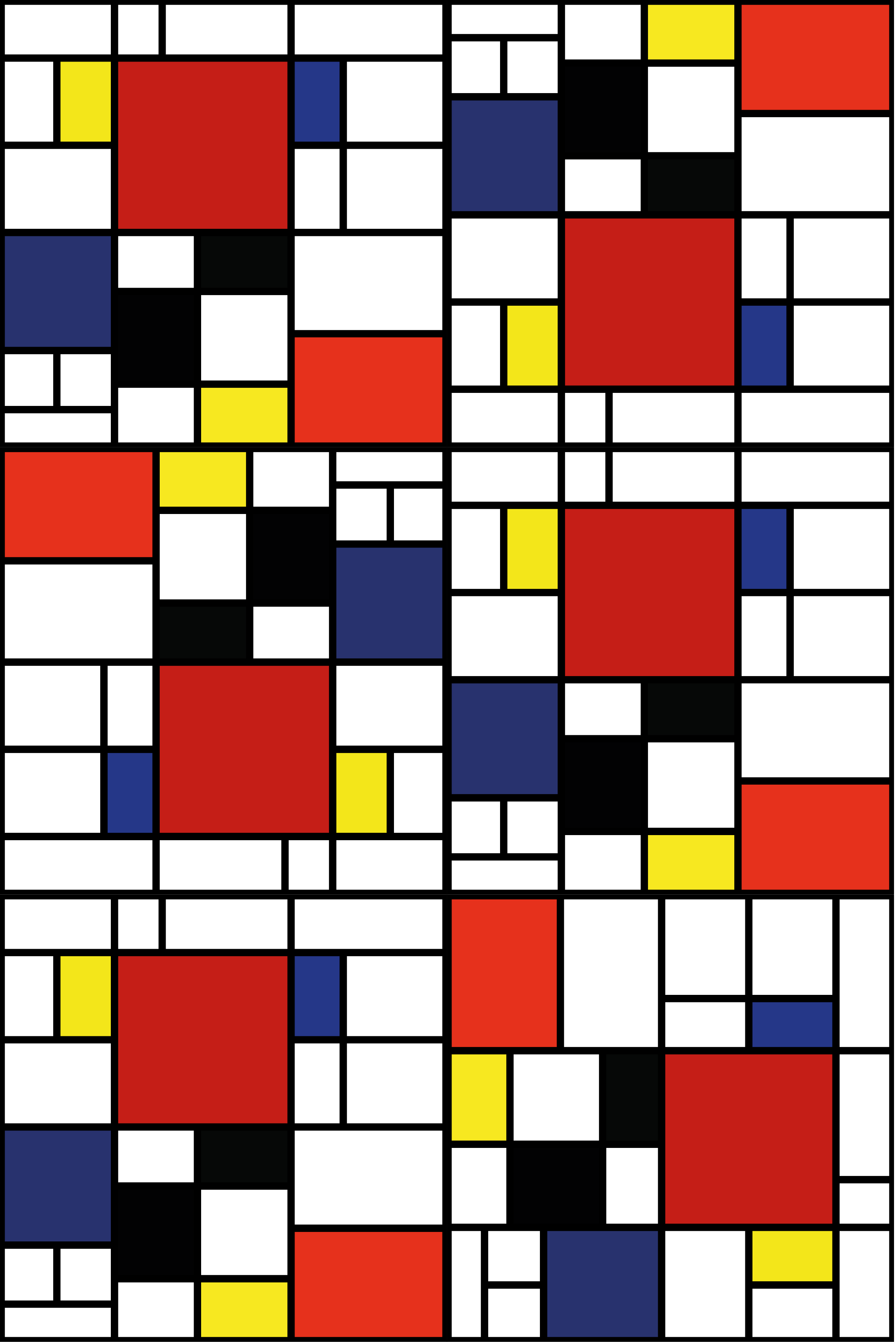 Tapete vinílico moderno em blocos de cores abstratas - TenStickers