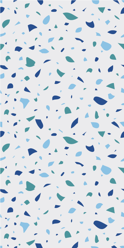 Tapete vinílico texturas em tons de azul terrazzo - TenStickers