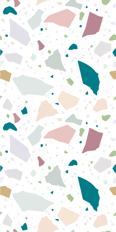 Tapete vinílico texturas padrão terrazzo mediterrâneo - TenStickers