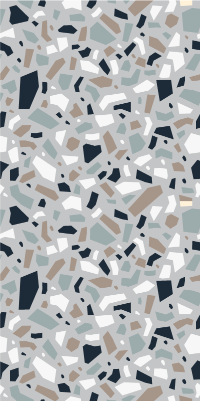 Tapete vinílico texturas padrão terrazzo em cores neutras - TenStickers