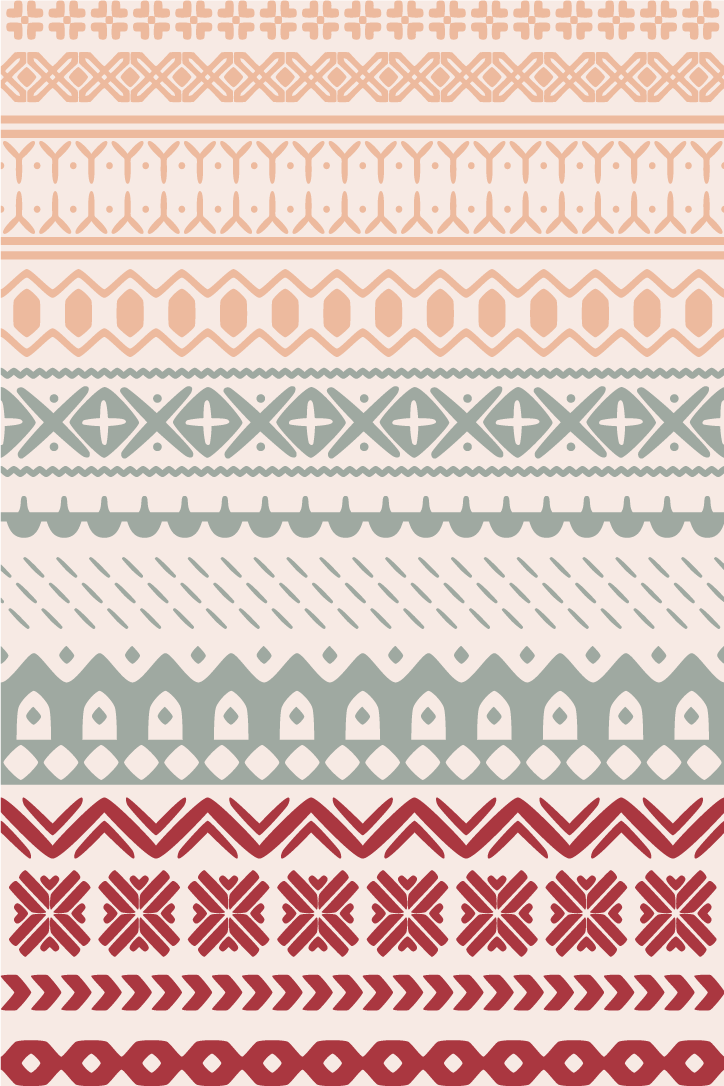 Tapete vinílico texturas padrão viking vintage - TenStickers