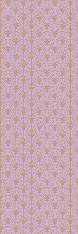 Tapete vinílico vintage padrão de escamas rosa e dourado - TenStickers