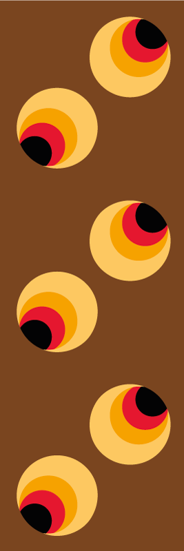Tapete vinílico vintage olhos divertidos - TenStickers