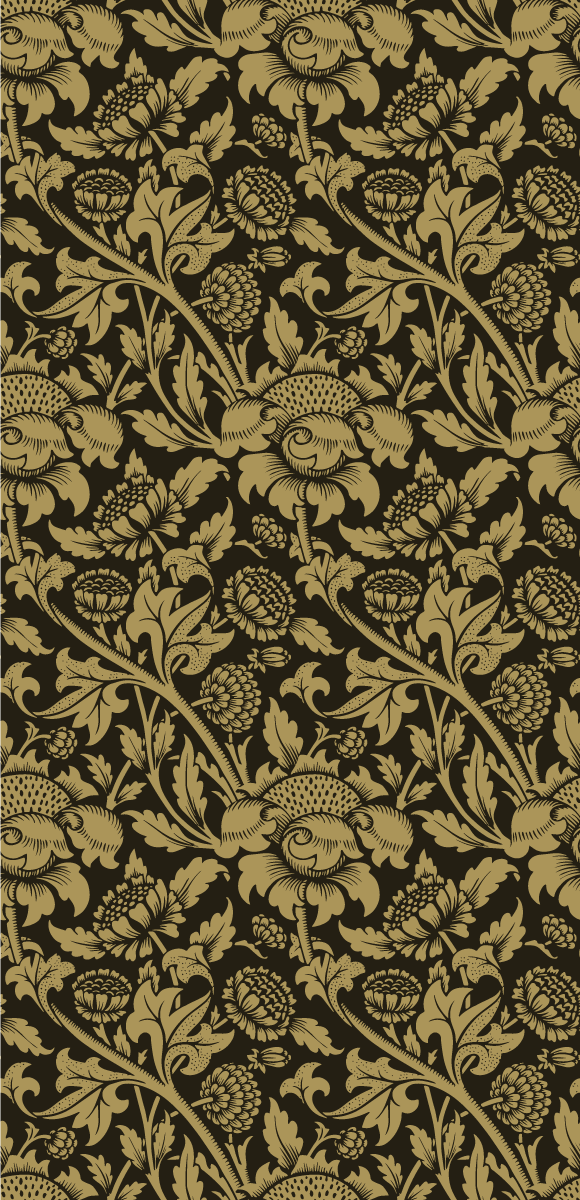 Tapete vinílico vintage com padrão floral francês - TenStickers