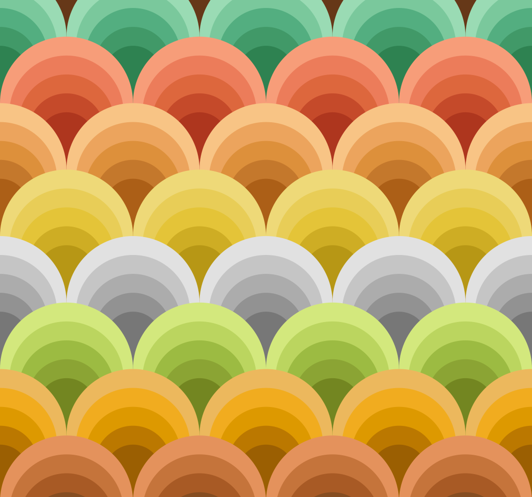 Tapete vinílico vintage com círculos laranja - TenStickers