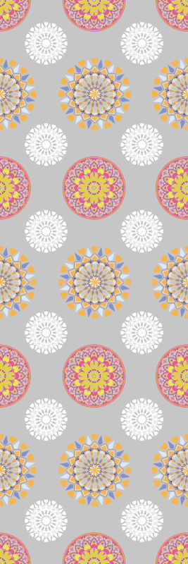 Tapete vinílico vintage círculos de mandala brilhantes - TenStickers