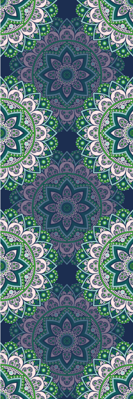 Tapete vinílico vintage mandala em vitral - TenStickers