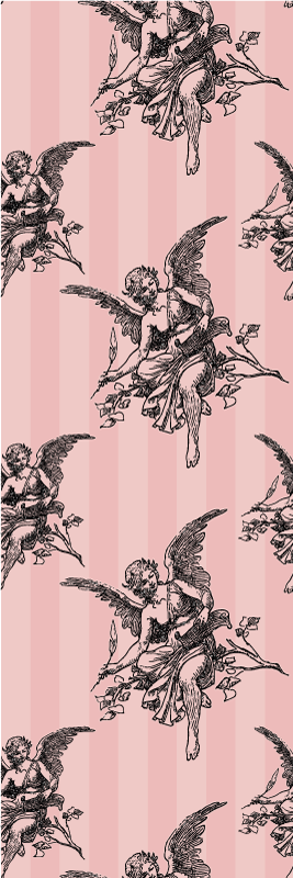 Tapete vinílico vintage com estampa toile de jouy - TenStickers