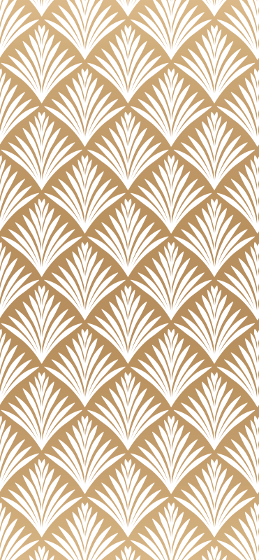 Tapete vinílico vintage folhas douradas estilo decorativo - TenStickers