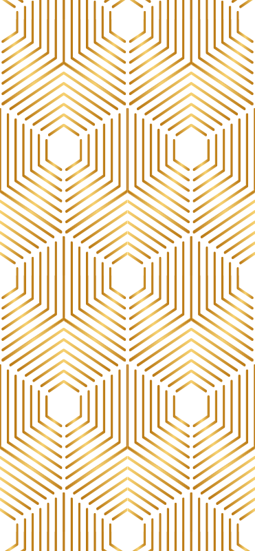 Tapete vinílico vintage estilo decorativo quadrados dourados - TenStickers