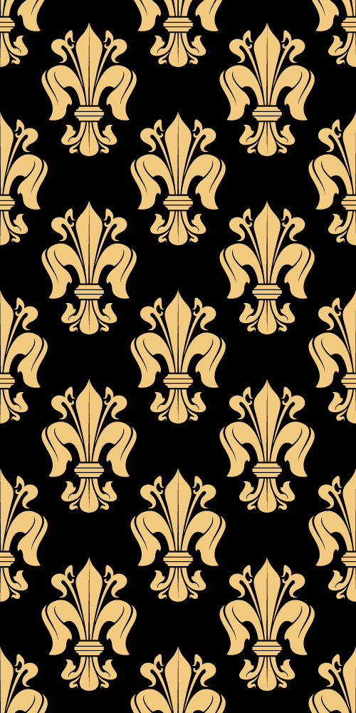 Tapete vinílico vintage flor-de-lis - TenStickers