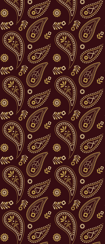 Tapete vinílico vintage com padrão indiano clássico - TenStickers