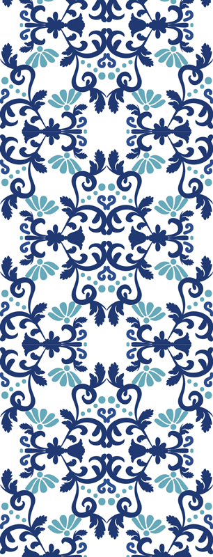 Tapete vinílico vintage estilo damasco clássico - TenStickers