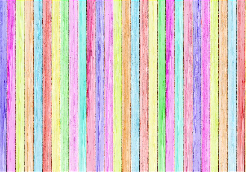 Tapete vinílico texturas tábuas de madeira coloridas - TenStickers