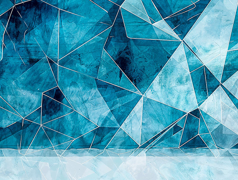 Tapete vinílico texturas azul fraturado - TenStickers