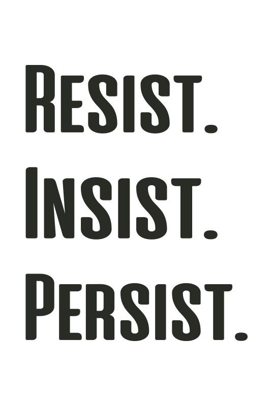 Tapete vinílico frases e textos que resistem e persistem - TenStickers