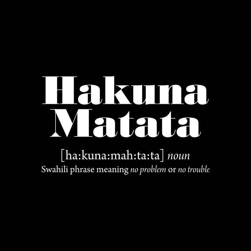 Tapete vinílico frases e textos significado de hakuna matata - TenStickers