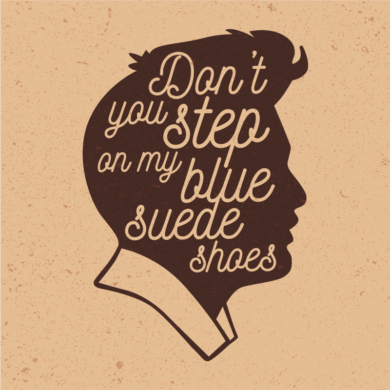 Tapete vinílico frases e textos sapatos de camurça azul - TenStickers