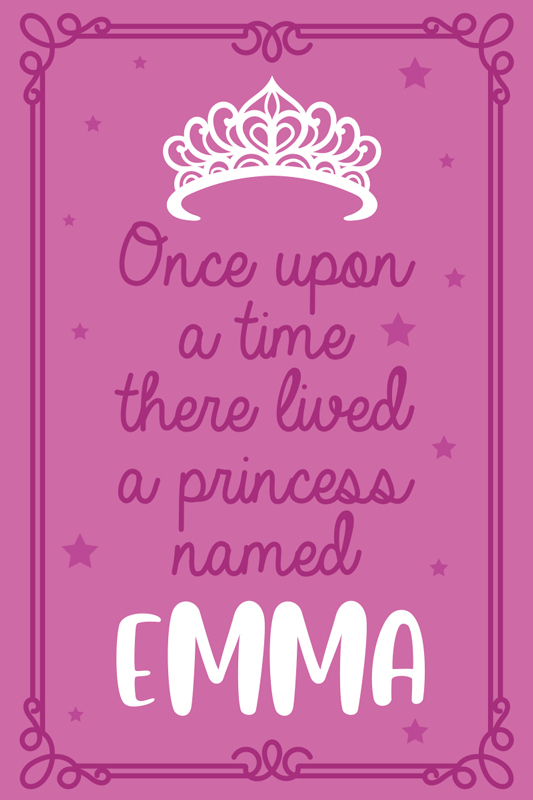 Tapete vinílico frases e textos princesa personalizada - TenStickers