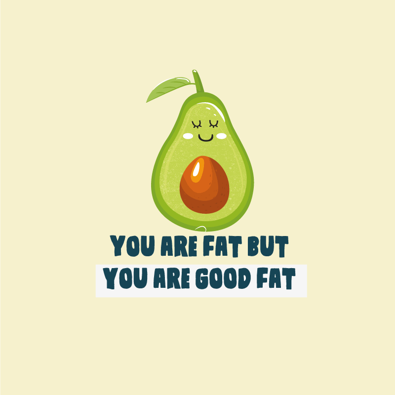 Tapete vinílico frases e textos com abacate engraçado - TenStickers