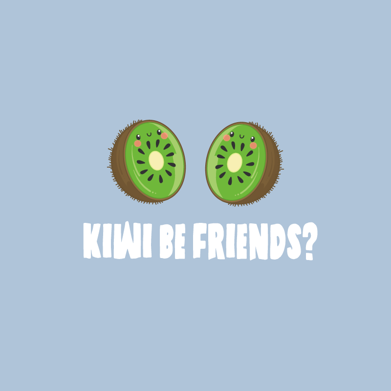Tapete vinílico frases e textos com kiwi engraçado - TenStickers
