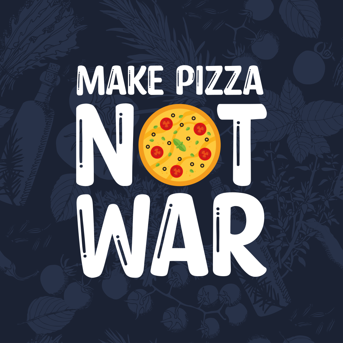 Tapete vinílico frases e textos divertidos sobre pizza - TenStickers