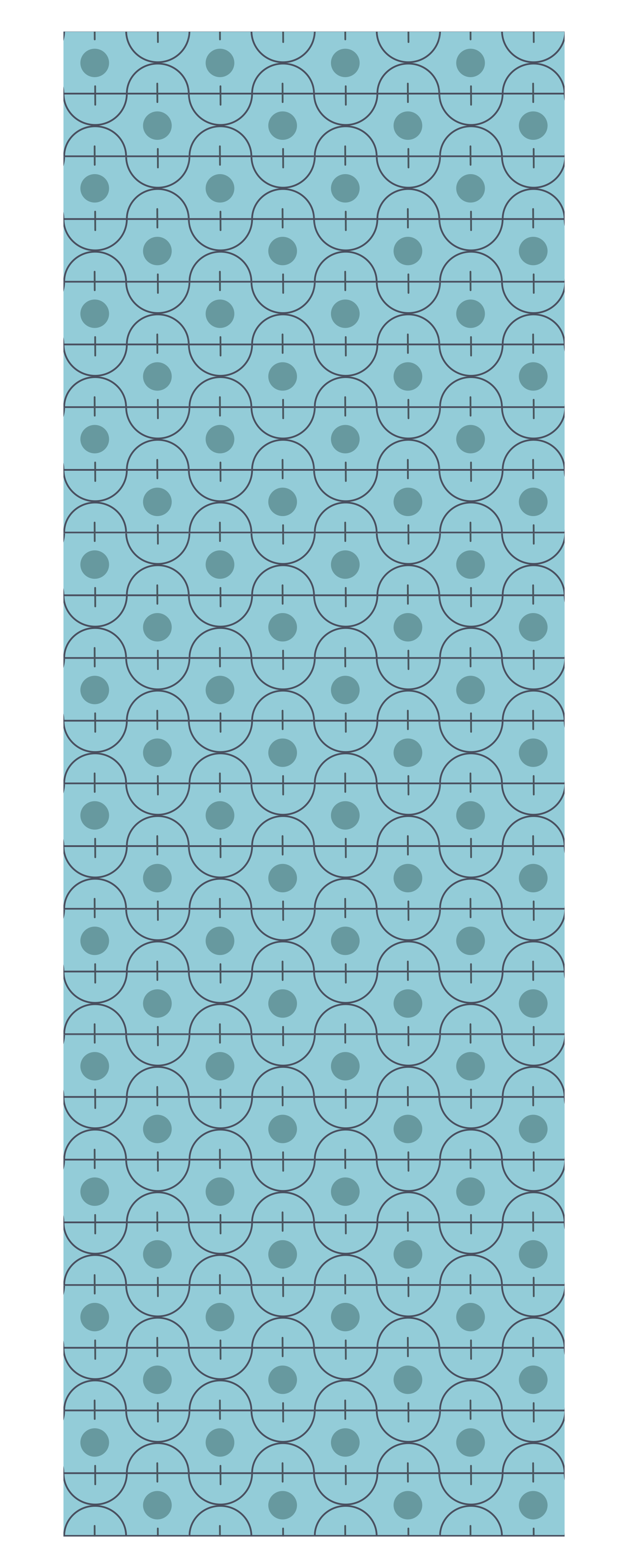 Tapete vinílico texturas padrão japonês azul geométrico - TenStickers
