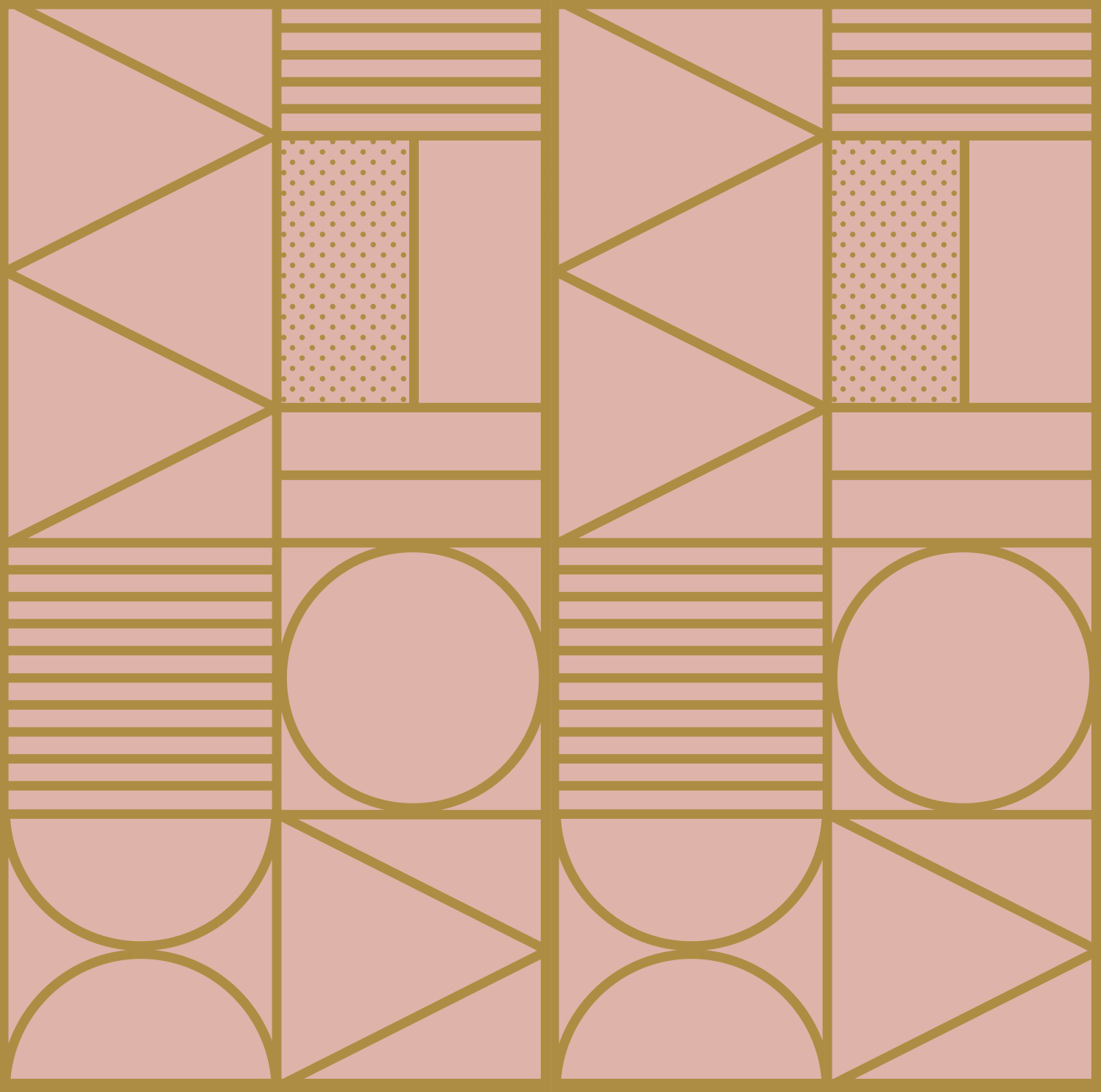 Tapete vinílico texturas blocos dourado e rosa - TenStickers