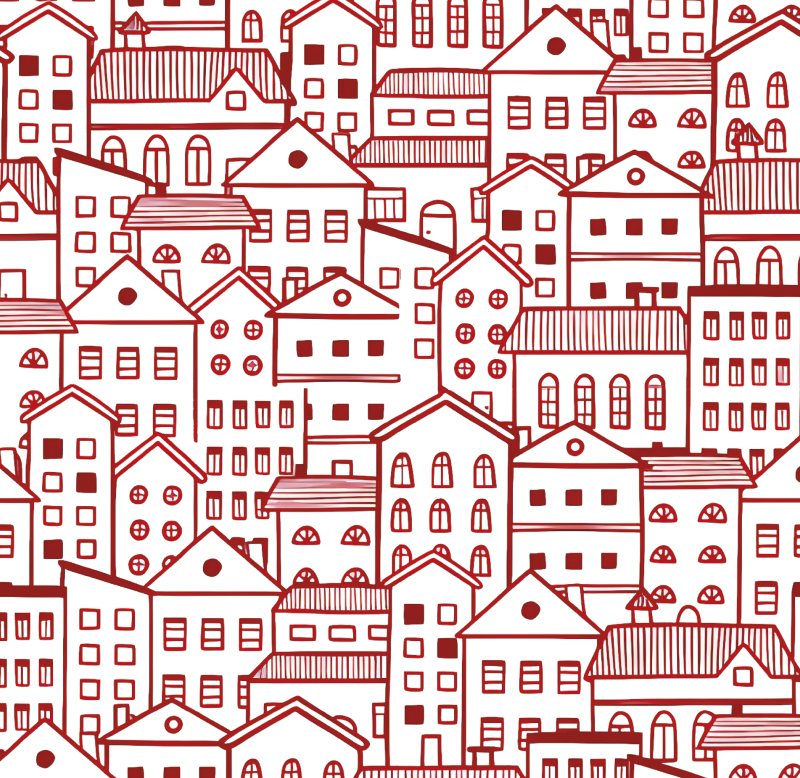 Tapete vinílico texturas efeito quadrinhos urbanos - TenStickers